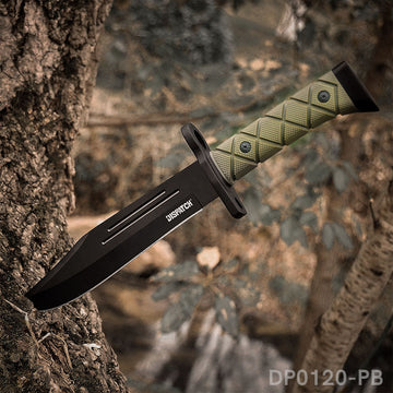 13.5'' Survival Jungle Fixed Blade Knife with Kydex Sheath for Camping, Hunting, Hiking and Adventure Dispatch Outdoor Life DP0120-PB